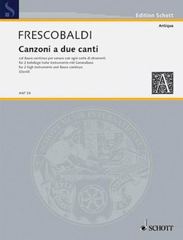 Canzoni for 2 Voices (Canzoni a due canti) by Frescobaldi Girolamo - David Hans - for Score