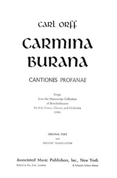 Carmina Burana by Orff Carl for Libretto