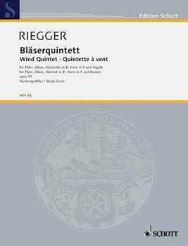 Wind Quintet Op. 51 S.s. by Riegger Wallingford for
