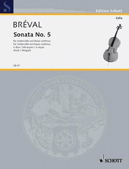 Sonata #5 In G Major by Breval Jean-Baptiste - Koch/weigart - for Cello and Piano