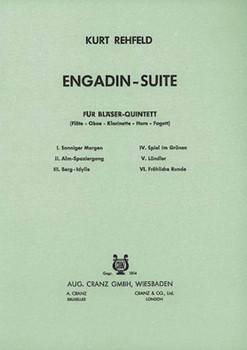 Engadin Suite Wind Quintet Sc/pts by Rehfeld Kurt for