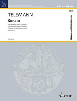 Sonata In G Minor by Telemann Georg Philipp - Bergmann - for Oboe and Piano