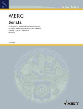 Sonata In G Minor by Merci Luigi - Bergmann Walter - for Bassoon and Piano