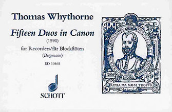Duos 15 In Canon 2 Recs. by Whythorne Thomas for SA