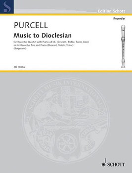 Music to Dioclesian by Purcell Henry for Score and Parts