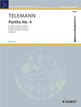 Partita #4 In G Minor by Telemann Georg Philipp - Bergmann Walter - for Oboe and Piano