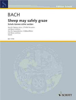 Sheep May Safely Graze Bwv208 by Bach Johann Sebastian - Hunt Edgar Hubert - for High Voice w/i