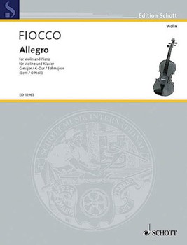 Allegro in G Major by Fiocco Joseph-Hector - Norman O'Neill - for Violin
