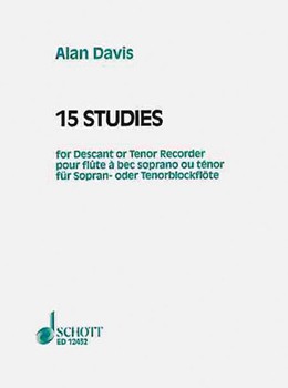 15 Studies for Soprano or Tenor Recorder by Davis Alan for