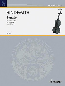 Sonata Opus 25 #1 by Hindemith Paul for Viola and Piano