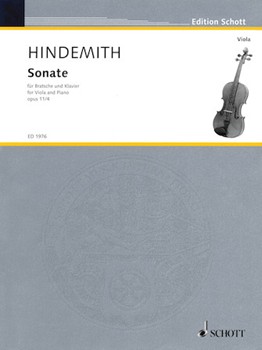 Sonate Opus 11 #4 by Hindemith Paul for Viola and Piano
