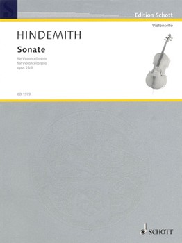 Sonata Opus 25 #3 (1922) by Hindemith Paul for Cello and Piano