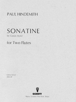 Canonic Sonatina by Hindemith Paul for Flute Duet