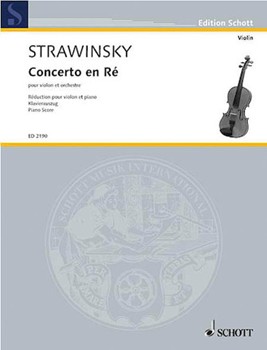Concerto In D by Stravinsky Igor for Violin and Piano