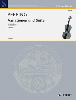 Variations/Suite for 2 Violins by Pepping Ernst for