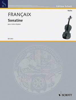 Sonatine Violin/piano by Francaix Jean for