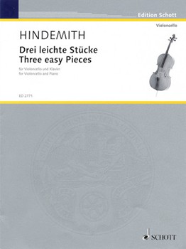 3 Easy Pieces by Hindemith Paul for Cello and Piano