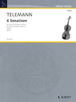 6 Sonatinas by Telemann Georg Philipp for Score and