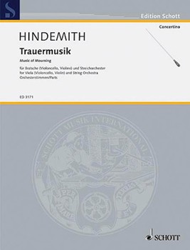 Trauermusik by Hindemith Paul for Viola w/st