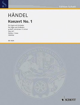 Organ Concerto 1 Op. 4 No. 1 G Minor by Handel George Frideric for Score