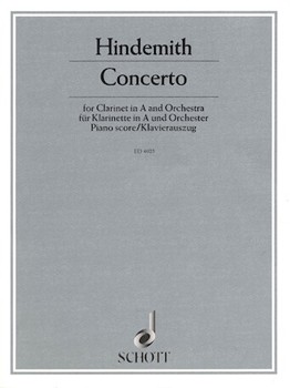 Concerto by Hindemith Paul for Clarinet Solo (A Clarinet)