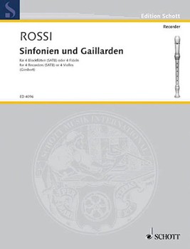 Sinfonias and Galliards by Rossi Salomon for
