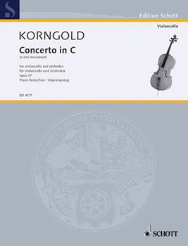 Concerto In C Major Opus 37 by Korngold Erich Wolfgang for Cello Solo
