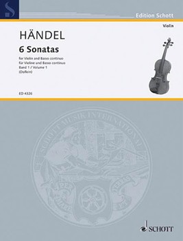 6 Sonatas Volume 1 by Handel George Frideric for Violin w/c