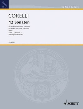 12 Sonatas Opus 5 V 2 by Corelli Arcangelo - Paumgartner Bernhard - for Violin Sol