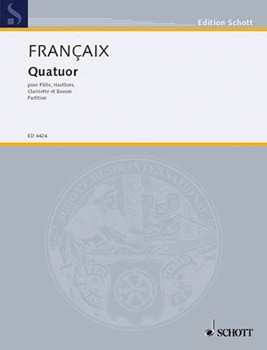 Quatuor -- Score by Francaix Jean for Full Score (Score Only)