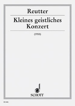 Kleine Geistliches Konzert Alto/va by Reutter Hermann for