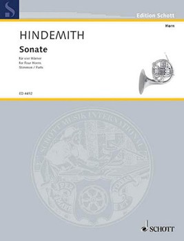 Sonata For 4 Horns - Parts by Hindemith Paul for French Horn Quartet (Parts Only)