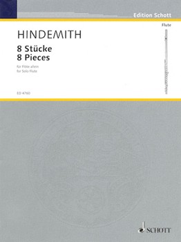 Acht Stucke by Hindemith Paul for Flute Solo