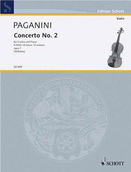 Concerto No. 2 Op. 7 in B Minor by Paganini Niccolo for Violin