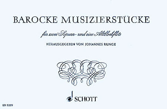 Barock Muzierstuecke Ssa Recorder by for Score