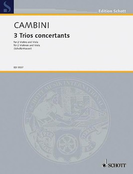 Trios Concertantes 3 2vn/va by Cambini Giuseppe for