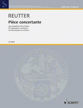Piece Concertante by Reutter Hermann for Alto Saxophone and Piano