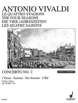 4 Seasons--summer by Vivaldi Antonio Lucio for Violin and Piano