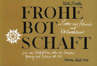 Botschaft 4 Recorder Parts by Frohe for SATB