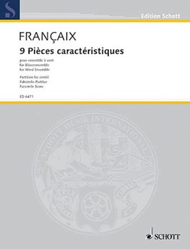 9 Pieces Caracteristiques by Francaix Jean for Score
