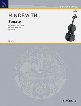 Sonata Opus 25 #4 by Hindemith Paul for Viola and Piano