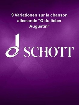 9 Variationen sur la chanson allemande O du lieber Augustin by Wenceslas Jan Tomasc for