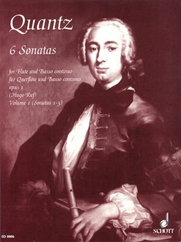 6 Sonatas Volume 1 #1-3 Opus 1 by Quantz Johann Joachim for Flute and Piano