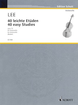 40 Easy Studies Op. 70 by Lee Sebastian - Becker Hugo - for Cello