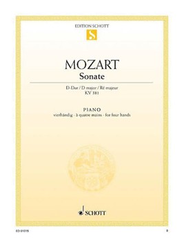 Sonata in D Major KV 381 by Mozart Wolfgang Amadeus for