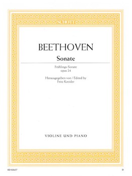 Sonata in F Major Op. 24 by Beethoven Ludwig van - Kreisler Fritz - for Violin