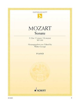 Sonata No. 10 in C Major KV 330 by Mozart Wolfgang Amadeus - Walter GeorgII - for