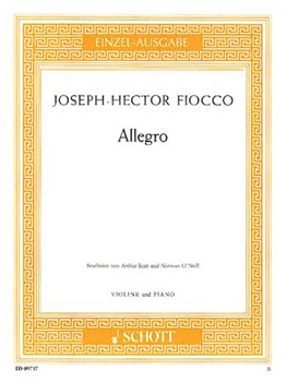 Fiocco - Allegro for Violin and Piano