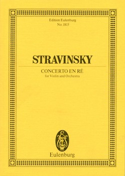 Violin Concerto In D Minor by Stravinsky Igor for Study Score