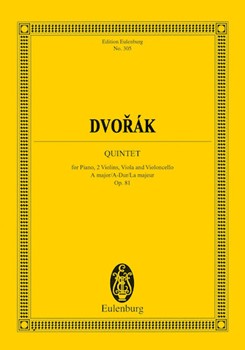 Piano Quintet in A Major Op. 81 by Dvorak Antonin for Study Score